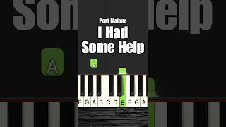 I Had Some Help EASY Piano Tutorial piano shorts [upl. by Egbert294]