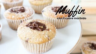 MUFFIN con il cuore morbido di Nocciolata  SENZA UOVA  SENZA BURRO [upl. by Rolland667]