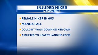 HFD rescue hiker from Manoa Falls Trail [upl. by Netsirt]