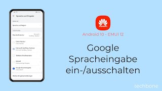 GoogleSpracheingabe einschalten oder ausschalten  Huawei Android 10  EMUI 12 [upl. by Damarra157]