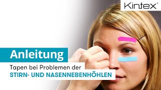 Tapen bei Problemen der Stirn und Nasennebenhöhlen  Kintex® Anleitung zum Kinesiologie Tapen [upl. by Eerahs646]