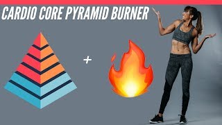 Cardio Core Pyramid Workout  No Equipment Needed [upl. by Sivram]