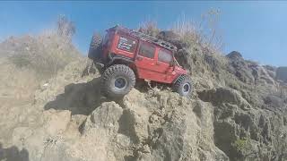 JEEP RUBICON TRAIL RUN WITH AXIAL SCX10 II WITH PROLINE FLAT IRON [upl. by Nnahtebazile]