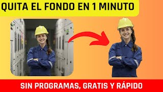 Cómo quitar fondo de una foto sin programas gratis y rápido [upl. by Takeshi]