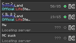 Lifesteal Server  Infinityland 015 x 014 popular server CRAFTMANWORLDCRAFTMINECRAFT [upl. by Lucie202]