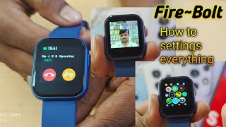 How to setting everything fire boltt smartwatch fire boltt smartwatch connect to phone [upl. by Zingale]