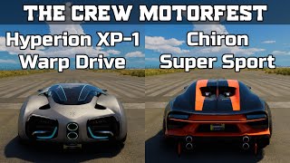 The Crew Motorfest  Hyperion XP1 Warp Drive vs Bugatti Chiron Super Sport 300  Drag Race [upl. by Atiuqrahc137]