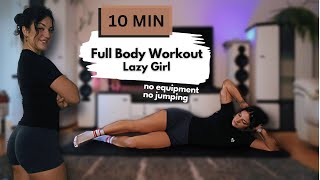 LAZY GIRL FULL BODY WORKOUT  NO JUMPING [upl. by Lehmann883]