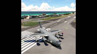 Boeing C 17 pousando no Aeroporto Internacional Princess Juliana ST Maarten [upl. by Geibel412]