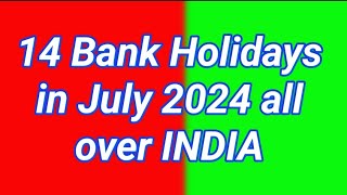 Bank holiday in July 2024  Bank holiday list [upl. by Lightfoot]