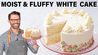 EASY White Cake Recipe [upl. by Glanville]