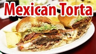 Mexican Torta  Every Meat You Can Imagine in a Bun at Los Reyes De La Torta [upl. by Laehcimaj934]