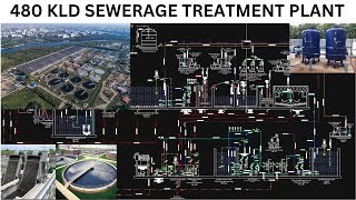 480 KLD STP SEWERAGE TREATMENT PLANT IN AUTOCAD [upl. by Tamra]