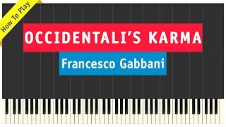 Francesco Gabbani  Occidentalis Karma  Piano Cover How To Play Tutorial [upl. by Hardunn]