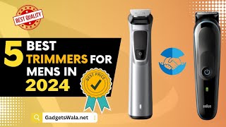 5 Best Trimmer For Men 2024  Top 5 Best Trimmers in India  Best Affordable Trimmers For Men [upl. by Kaufmann]