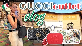 Follow me around the Gucci Outlet in Serravalle  Italy luxury shopping VLOG [upl. by Aneekan]