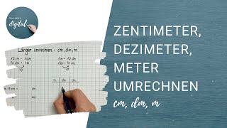 Längen umrechnen Zentimter Dezimeter Meter  so rechnest du einfach um [upl. by Callum745]