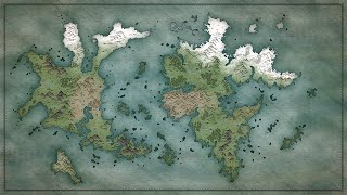 Epic fantasy map timelapse drawing Wonderdraft [upl. by Elvyn]