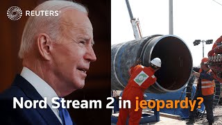 Biden pledges end to Nord Stream 2 if Russia invades Ukraine [upl. by Dnarb823]