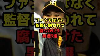 ファンではなく監督に嫌われて腐りかけた男達3選shorts 野球 プロ野球 監督 嫌い 岡田彰布 [upl. by Travus]