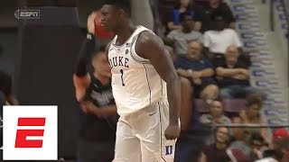 Zion Williamson Duke debut vs Ryerson highlights 29 points 13 rebounds impressive moves  ESPN [upl. by Gould552]