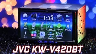 JVC KWV420BT Stereo  Demo amp Review 2016 [upl. by Mellisa]