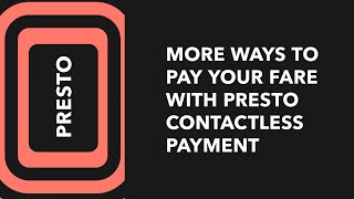 Contactless payment Credit Card Phone Watch or PRESTO card  How to PRESTO [upl. by Nepil241]