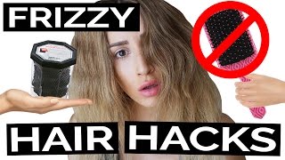 24 Insanely Easy Frizzy Hair Hacks [upl. by Anelac120]