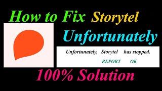 How to fix Storytel App Unfortunately Has Stopped Problem Solution  Storytel Stopped Error [upl. by Elisha315]