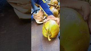 Satisfying sliced ​​young coconut shorts streetfood viral coconut asmr [upl. by Adanama494]