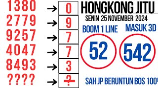 PREDIKSI HK SENIN 25 NOVEMBER 2024  BOCORAN TOGEL HONGKONG MALAM INI  RUMUS KEPALA EKOR HK JITU [upl. by Dajma629]