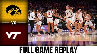 Iowa vs Virginia Tech Full Game Replay  202324 ACC Women’s Basketball [upl. by Anawal]