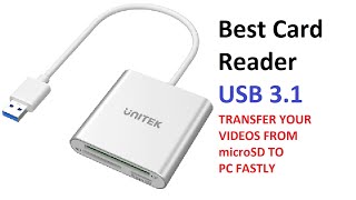 Unitek USB 31 Card Reader  3Slot Reader  microSD card TF card CF card [upl. by Namia]