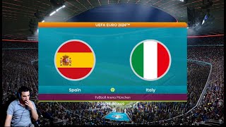 spain vs italy euro 2024 stadium LIVE STREAM GLITZO SHOW LIVE PES 2021 PATCH 2024 [upl. by Oiramad]