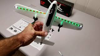 QF002 Baby 2CH Airplane with LED Lights  Part 1 Unboxing and Assembly [upl. by Octavius]