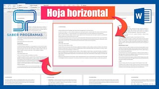 Word – Poner en horizontal una sola hoja en Word manteniendo numeración Tutorial en español HD [upl. by Doughty]