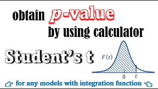 Calculate pvalue for Students tdistribution by using calculator [upl. by Herahab134]