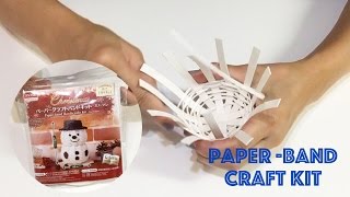 Daiso Japan Paperband Handicrafts Kit  Snowman [upl. by Edric]