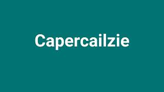 Capercailzie Meaning and Pronunciation [upl. by Saraann]