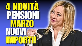 PENSIONI MARZO 2024 4 NOVITA E NUOVI IMPORTI [upl. by Ettezel]