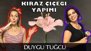 Şeker hamurundan Kiraz Çiceği Nasıl Yapılır  Çicek Hamuru ile  Chef Duygu Tuğcu ve Betül Çelebi [upl. by Yelha556]