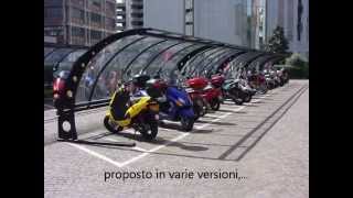 tettoie per moto pensiline per moto e biciclette parcheggi coperti tettoia motoriniTBwmv [upl. by Gefen]