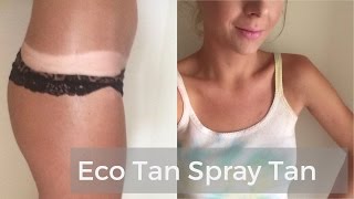 Spray Tan Before amp After Results Using Eco Tan  A Girls World Hair amp Beauty [upl. by Harlen]