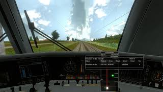 Open Rails 574 kmh Speed Record  LGE V4  BaudrecourtParis [upl. by Lihp]