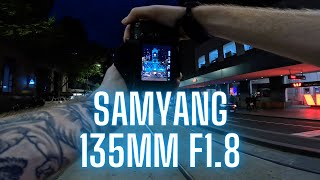 SAMYANG 135 street photography  SONY [upl. by Nylaehs]