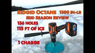 Ridgid Octane 1300 in lb  Nils Auger Mid Season Review 136 holes on 1 charge [upl. by Erastes73]