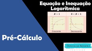 PréCálculo  Aula 20  Equações e Inequações Logarítmicas [upl. by Eustasius]