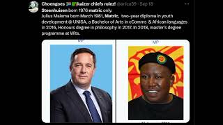 DA Steenhuisen Back School To Do UNISA Qualifation Post Matric Like Elite EFF Malema [upl. by Aliuqa83]