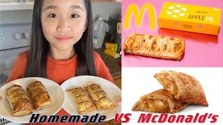 Homemade Apple Pie VS McDonalds Apple Pie  Janet and Kate [upl. by Malvin769]