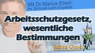 Nennen Sie einige wesentliche Bestimmungen des ArbeitsschutzGesetzes [upl. by Smart]